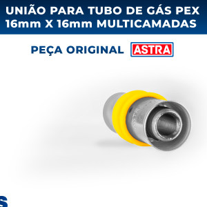 União Metal P/ Tubo Gás Pex Multicamadas 16mm X 16mm 