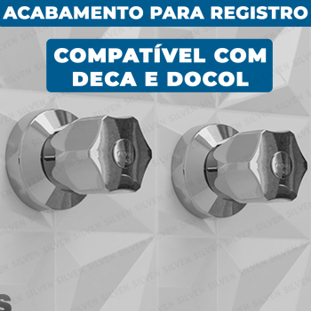 Acabamento Cromado Registro C50  Deca Docol Blukit Prateado