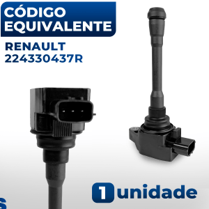 Bobina de Ignição Renault Kwid Sandero Logan 1.0 3cc 2017 2018 2019 2020 2021 2022