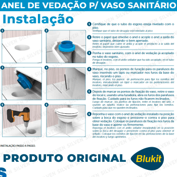 Anel De Vedação Para Vaso Sanitário Com Guia Blukit