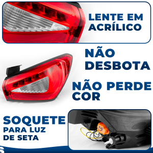 Lanterna Traseira Canto Led Fiat Cronos 2017 2018 2019 2020 2021 2022 2023 2024 2025