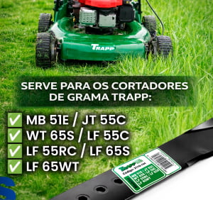 Kit Lâmina 51cm para Cortador de Grama Trapp com Parafusos