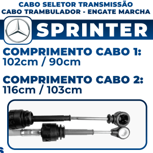 Cabo de Engate e Seleção da Marcha Trambulador Sprinter 311 313 314 2.2 