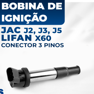Bobina de Ignição Jac J2 J3 J5 Lifan X60 2010 2011 2012 2013 2014 2015 2016