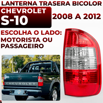 Lanterna Traseira S10 2008 2009 2010 2011 2012 Cristal Direita ou Esquerda Original Fitam