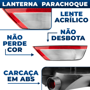 Lanterna Parachoque Luz de Ré Esquerda Ecosport 2013 2014 2015 2016 2017 2018 2019 2020 2021