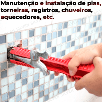 Chave Hidráulica Multifuncional 8 Em 1 Instalação Pia Registro Encanamento