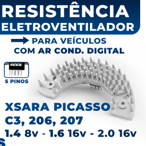 Resistência Ar Condicionado Digital 206 207 Xsara C3 1.4 1.6 2.0 9140010283 6441AP
