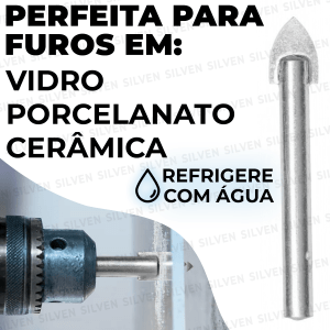 Broca 4mm Para Vidro Porcelanato E Cerâmica Cortag