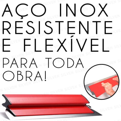 Desempenadeira Berox Aço Inox Flexível 80cm Massa Corrida