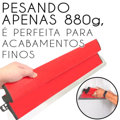 Desempenadeira Berox Aço Inox Flexível 80cm Massa Corrida