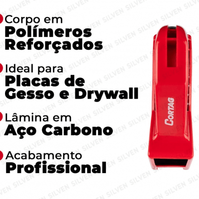 Raspador Plaina para Gesso, Drywall e Madeira 140 X 41mm Cortag