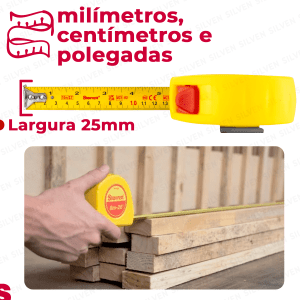 Trena De Bolso 8 Metros Profissional Starrett Fita De Aço