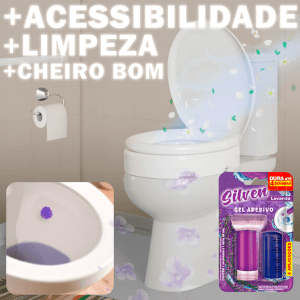 Assento Elevado Almofadado Tampa Oval Trava 7,5cm + Gel Adesivo Sanitário