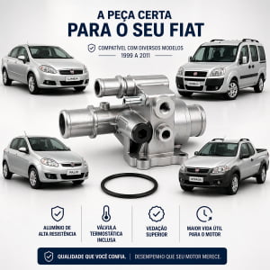 Carcaça Válvula Termostática Fiat Palio Linea Strada Doblo 46776218