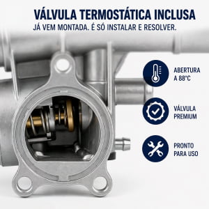 Carcaça Válvula Termostática Fiat Palio Linea Strada Doblo 46776218