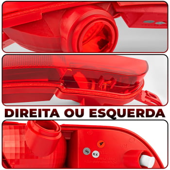 Lanterna Neblina Parachoque Traseiro Peugeot 207 Hatch 2008 2009 2010 2011 2012 2013 2014 2015