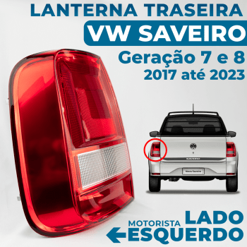 Lanterna Traseira Saveiro G7 2017 2018 2019 2020 2021 Robust Bicolor Lado Esquerdo Original FITAM