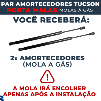 Par Amortecedor A Gás Porta Malas Tucson 2006 2007 2008 2009 2010 2011 2012 2013 2014 2015 2016