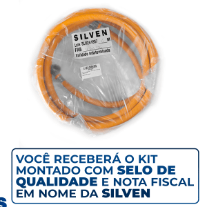  Kit 1 a 15 Metros Tubo Pex Gás de Cozinha 16mm + Cotovelos Tubulação Pronto para Uso